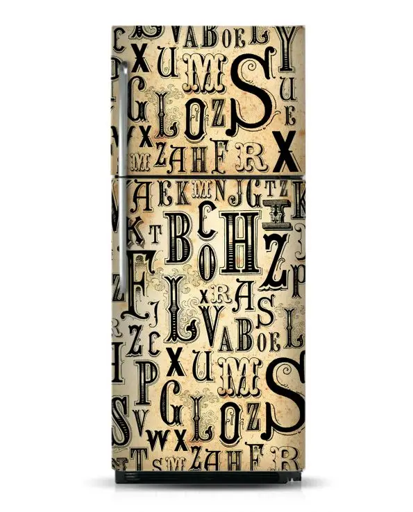 

Wholesale 3D Abstract Letters SelfAdhesive Dishwasher Refrigerator Freeze Sticker Kid's Art Fridge Door Cover Wallpaper