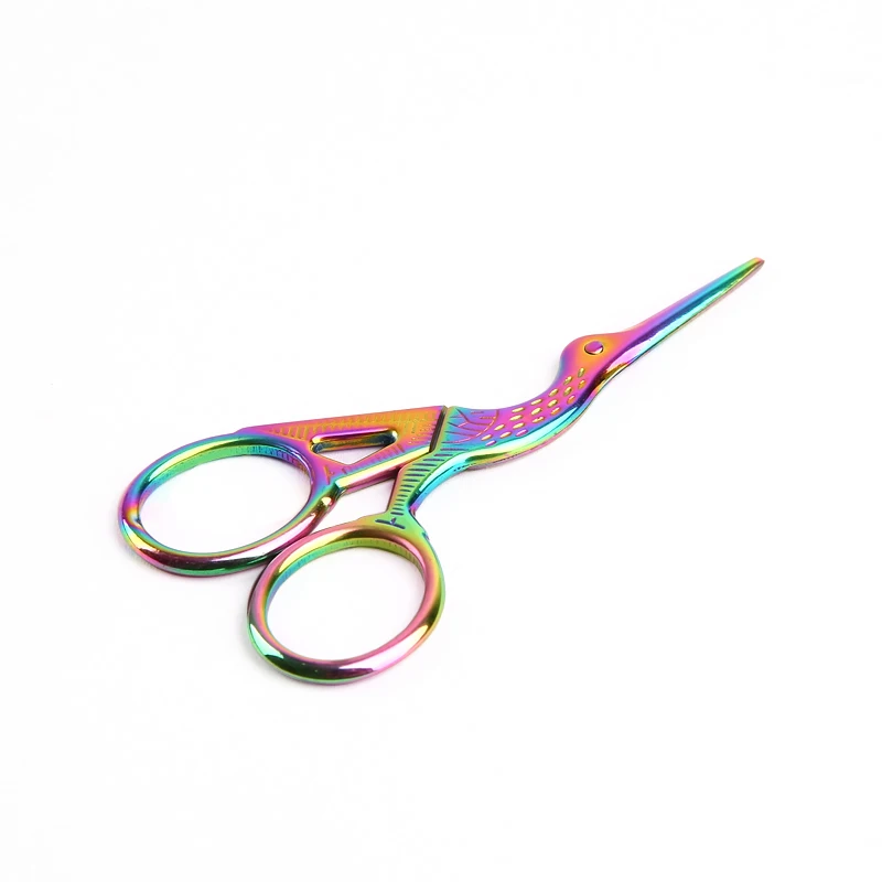 

Stainless Steel Eyebrow Trimmer Scissors Eye Brow Shaver Knife Hair Removal Beauty Makeup Tools Crane Shape Stork Retro Scissor