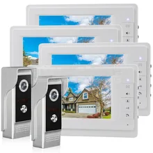 DIYSECUR 7 inch TFT Color LCD Display Video Door Phone Video Intercom Doorbell 700TVLine HD IR Night Vision Camera 2V4