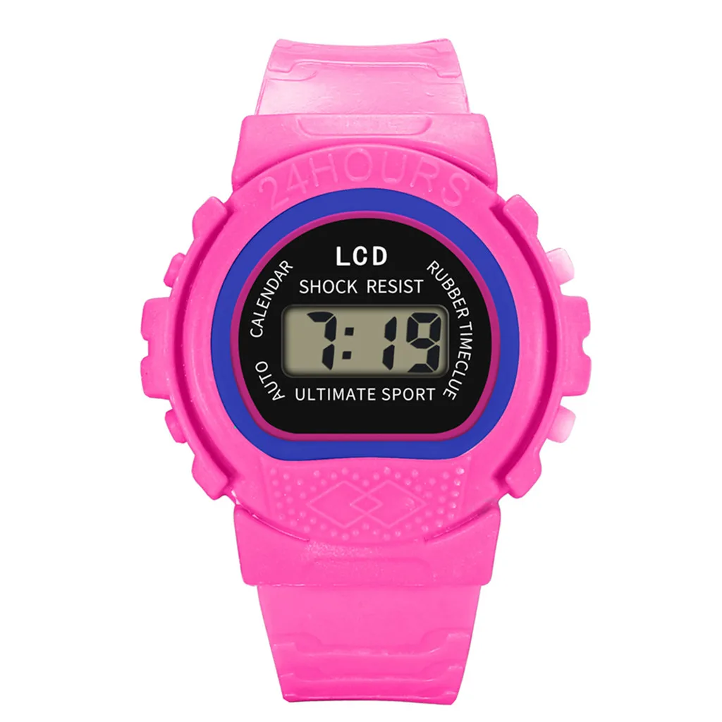 Часы для детей девочек аналоговые цифровые весы спортивные светодиодный Электронные Силиконовые формы водонепроницаемые наручные часы