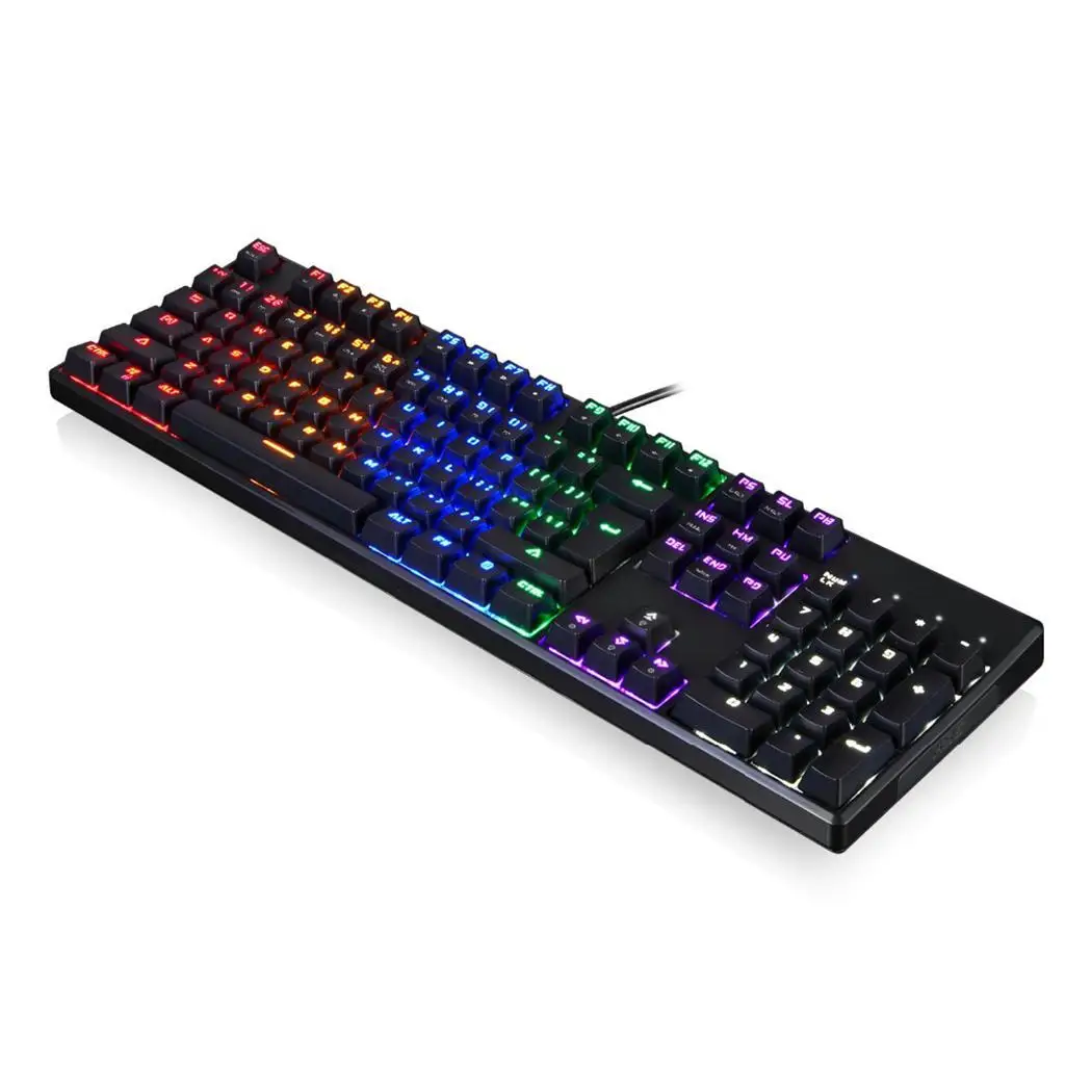 

Mixed Color Mechanical Keyboard RGB Backlight Nine Kinds of Light Mode Gaming Keyboard
