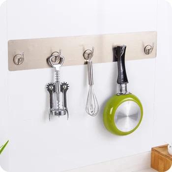 

Wall Hanger Hook Self Adhesive Wall Hooks Waterproof Strong Sticking Kitchen Wall Hook Hanger Clothes Towel Rack Coat Hat Hanger