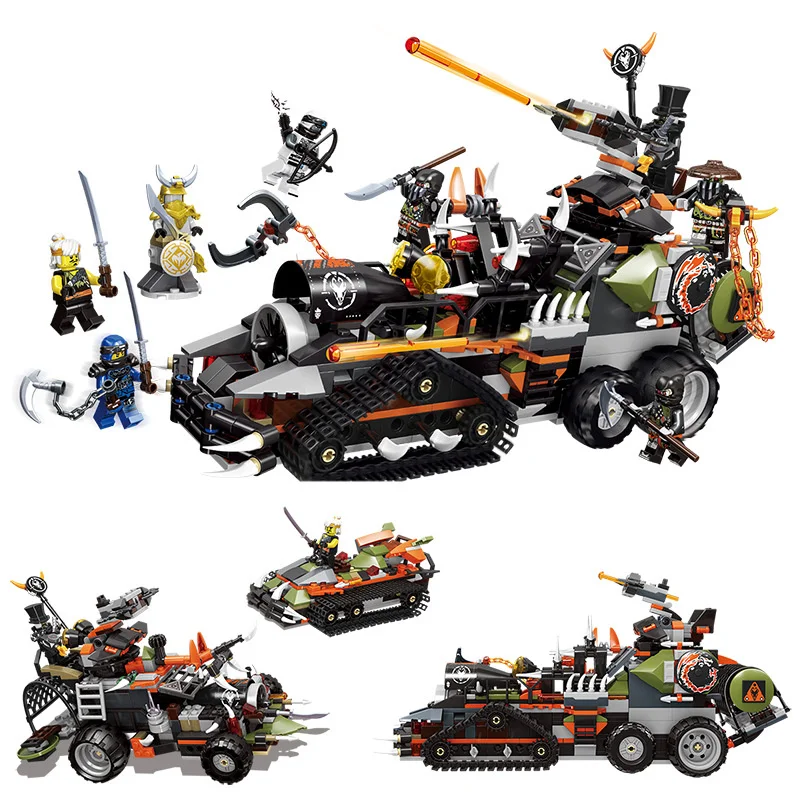 

91005 Dieselnaut Ninja Warrior Toy Building Blocks Playset Battle Tank Figures Hunted Car Model Toys Gift Compatible Legoings