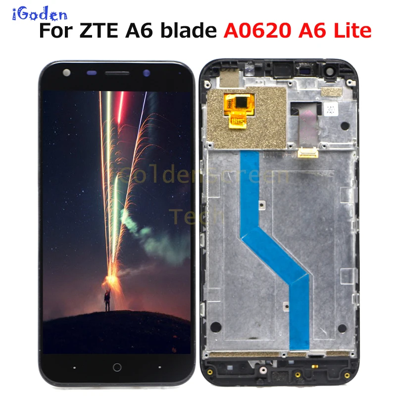 С рамкой для ZTE Blade A6 lite ЖК дисплей A0620 A0621 A0622 LCD|Экраны мобильных телефонов| |
