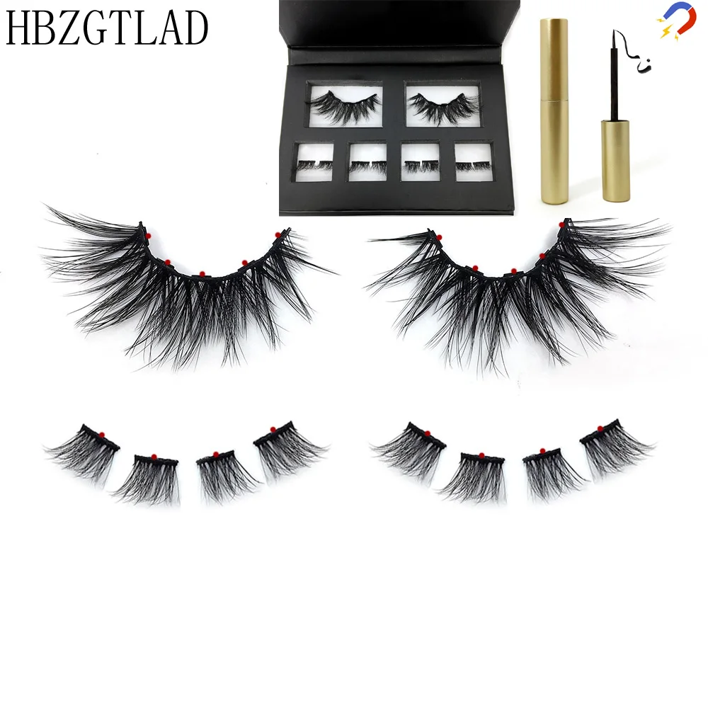 

2019 New 1box 3d eye lashes Magnetic Liquid Eyeliner & Magnetic False Eyelashes Waterproof Long Lasting Eyeliner False Eyelashe
