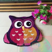 65 см* 65 см фиолетовый коврик в виде совы коврик ручной работы сова дизайн коврик для ванной комнаты детский мультяшный коврик нескользящий коврик маленький