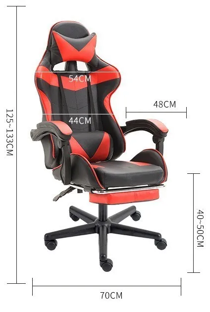 Высокое качество Live Gaming Silla Gamer Синтетическая кожа яркий стул может лежать колесо Эргономика с подставкой для ног офисная мебель