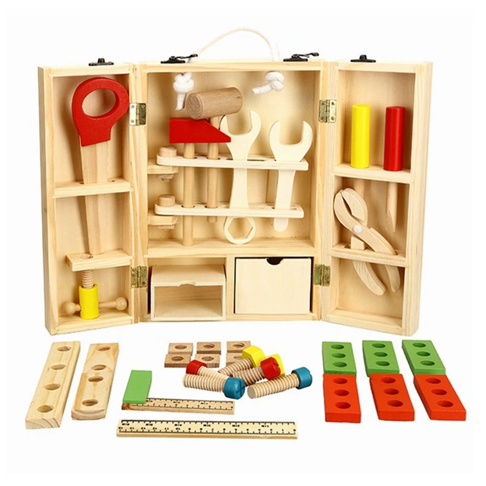 wooden toolbox toy