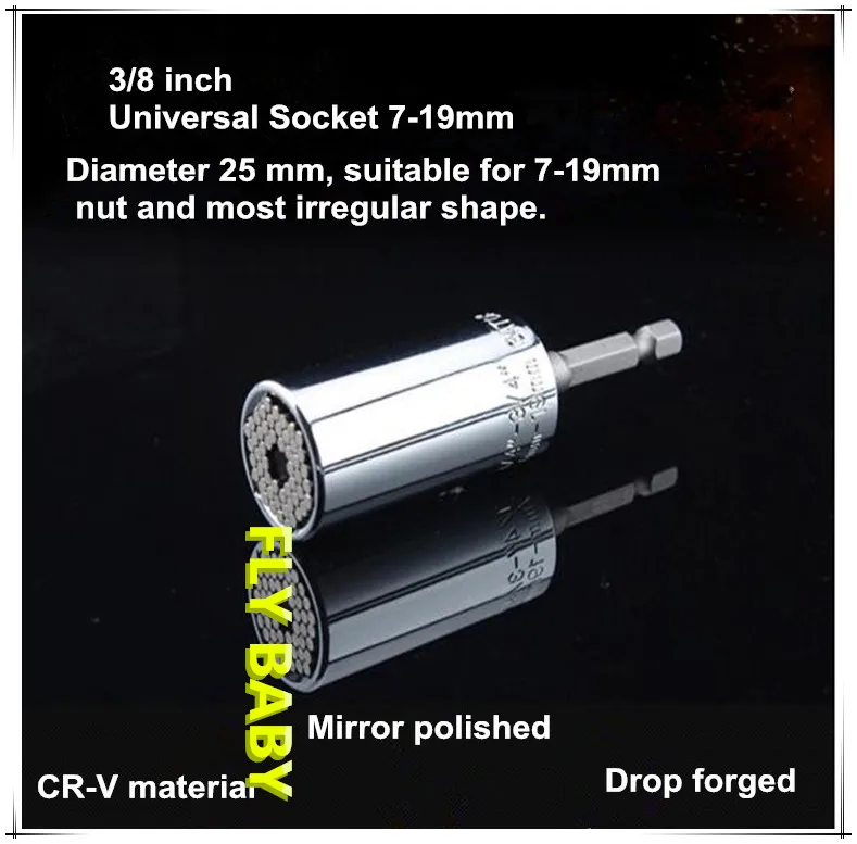 Free shipping Universal Adjustable Torque Ratchet Socket Wrench Set