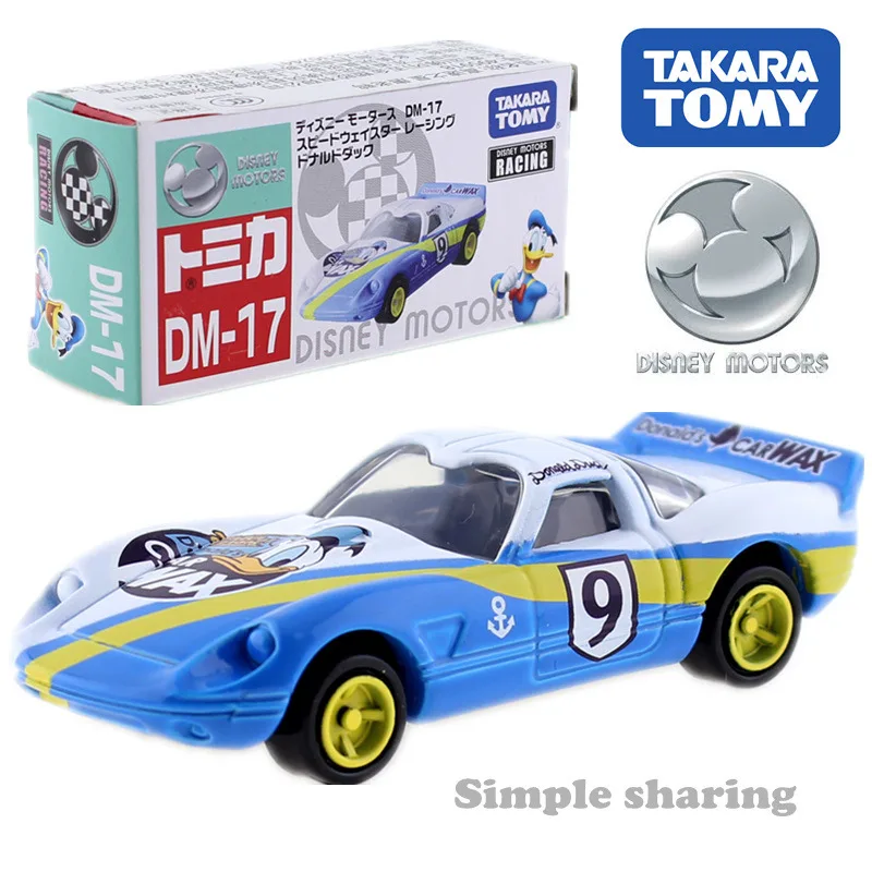 Takara Tomy Tomica Diseny Дональд Дак модель автомобиля Комплект аниме фигурка мотоцикл литье под давлением горячие детские игрушки Забавный ребенок безделушка - Цвет: 495918