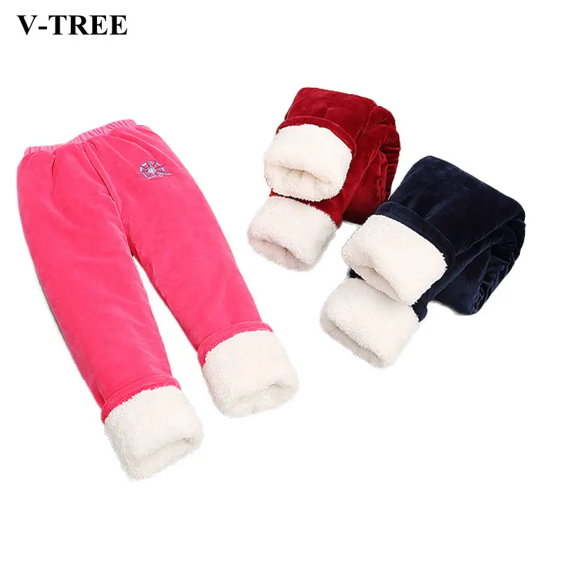 

Plus Velvet Children Pants Winter Warm Trousers For Boys Thicken Girls Pants Warm Winter Leggings Kids Trausers Teenager Joggers