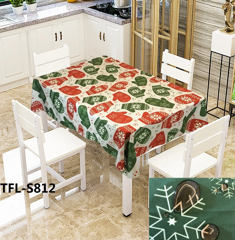

Christmas Decoration Table Cloth Waterproof Oilproof Tablecloth Fabic Table Cover Kitchen Supplies for Wedding Party Christmas