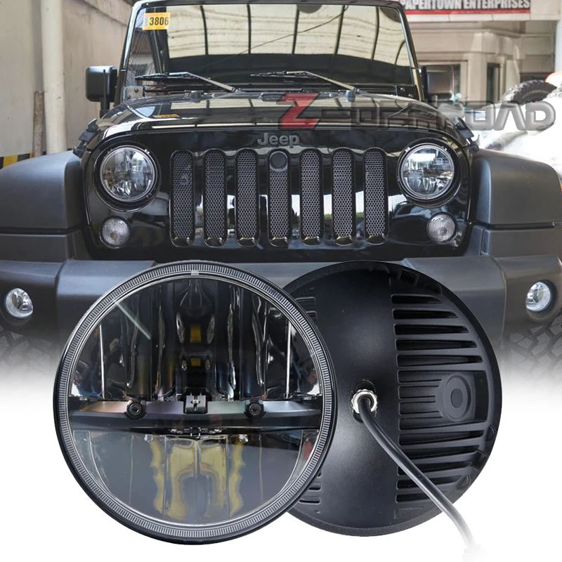 

7inch 36W LED Headlight LED Projector HeadLamps White Hi/Lo Beam For Jeep Wrangler Jk TJ Fj Hummer Trucks Off Road Lights
