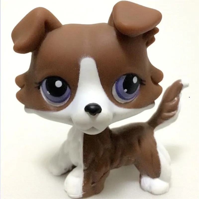 Настоящий lps littlest pet shop hasber игрушки собака короткошерстная Розовая кошка овчарка такса большой датчанин Черный Белый - Цвет: 78