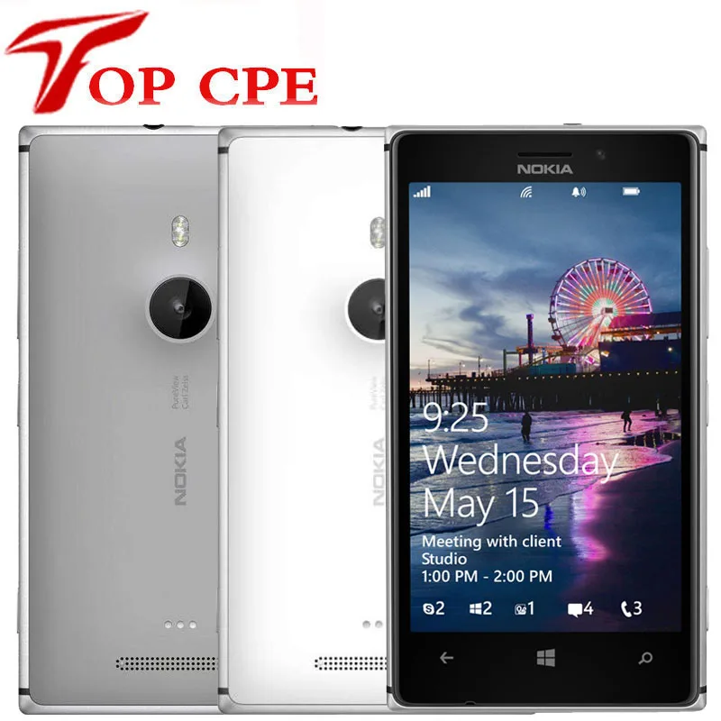 Nokia Lumia 925 разблокированный Восстановленный Windows мобильный телефон 4,5 ''8MP wifi gps 3g& 4G GSM 1G ram 16GB rom сенсорный экран