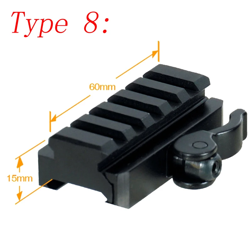 Охотничий 11 мм/20 мм рельсовый Пикатинни Вивер прицел базовое крепление спортивный Пикатинни Вивер рельсовый прицел крепление для страйкбола прицел Каза - Цвет: Type 8