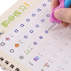 Livro de cópia para crianças 5 drive, escola, personagem chinês, exercícios, iniciantes frutas & vegetais/pinyin/números