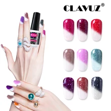 CLAVUZ снег тепловой цвет-меняющий гель лак для ногтей замочить от УФ светодиодный цветной лак 8 мл