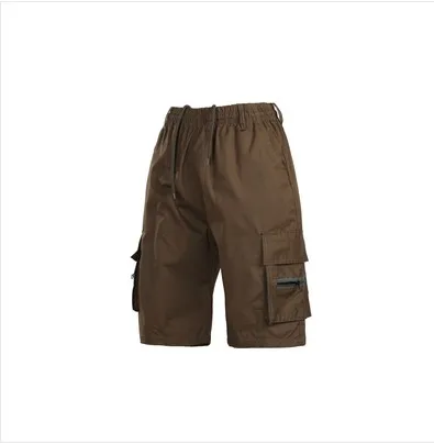 Лето Горячие мужские шорты с несколькими карманами мешковатые уличные шорты пляжные брюки мужские - Цвет: brown