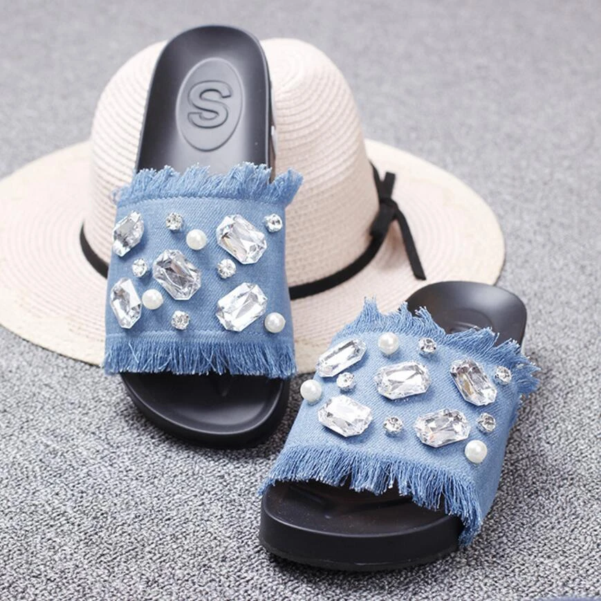 jean flip flops