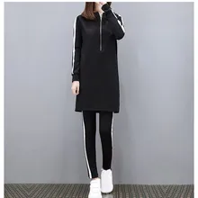 Autumn Women Hoodies Sweatshirt Two Piece Set Plus Size Tracksuits Casual Side Stripe Hoodie Sweatshirt Sets Autumn Women Hoodies Sweatshirt Two Piece Set Plus Size Tracksuits Casual Side Stripe Hoodie Sweatshirt Sets
