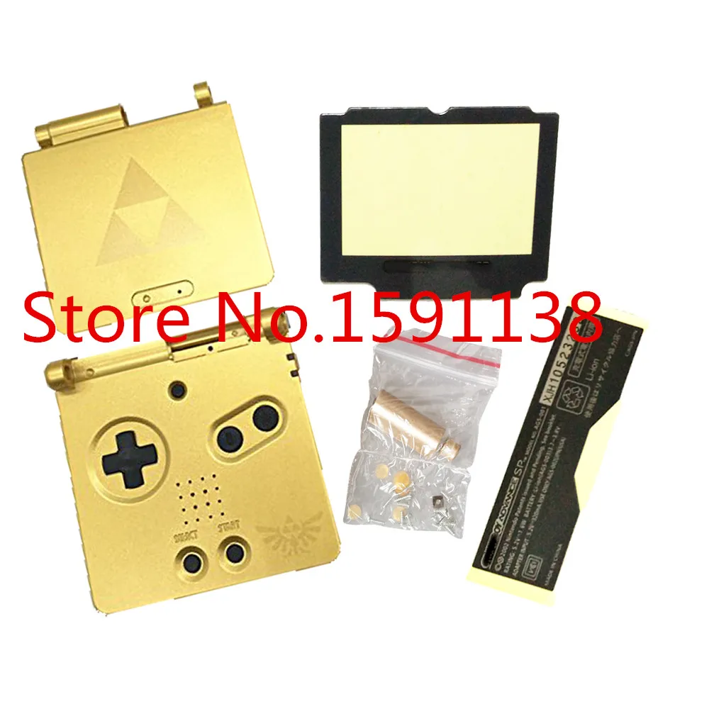 New Arrival Gold Color For Cartoon Logo Shell Cover GameboyAdvance SP GBASP Game Console w/ Buttons Christmas Gift | Электроника