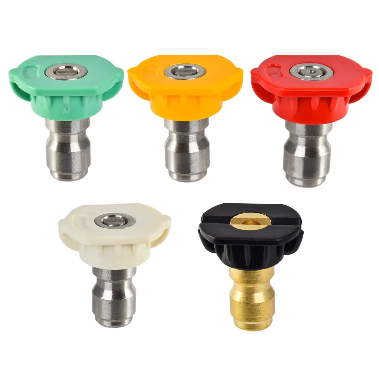 5 Pieces Set Pressure Washer Nozzles Multiple Degrees Spray Nozzle Tips 