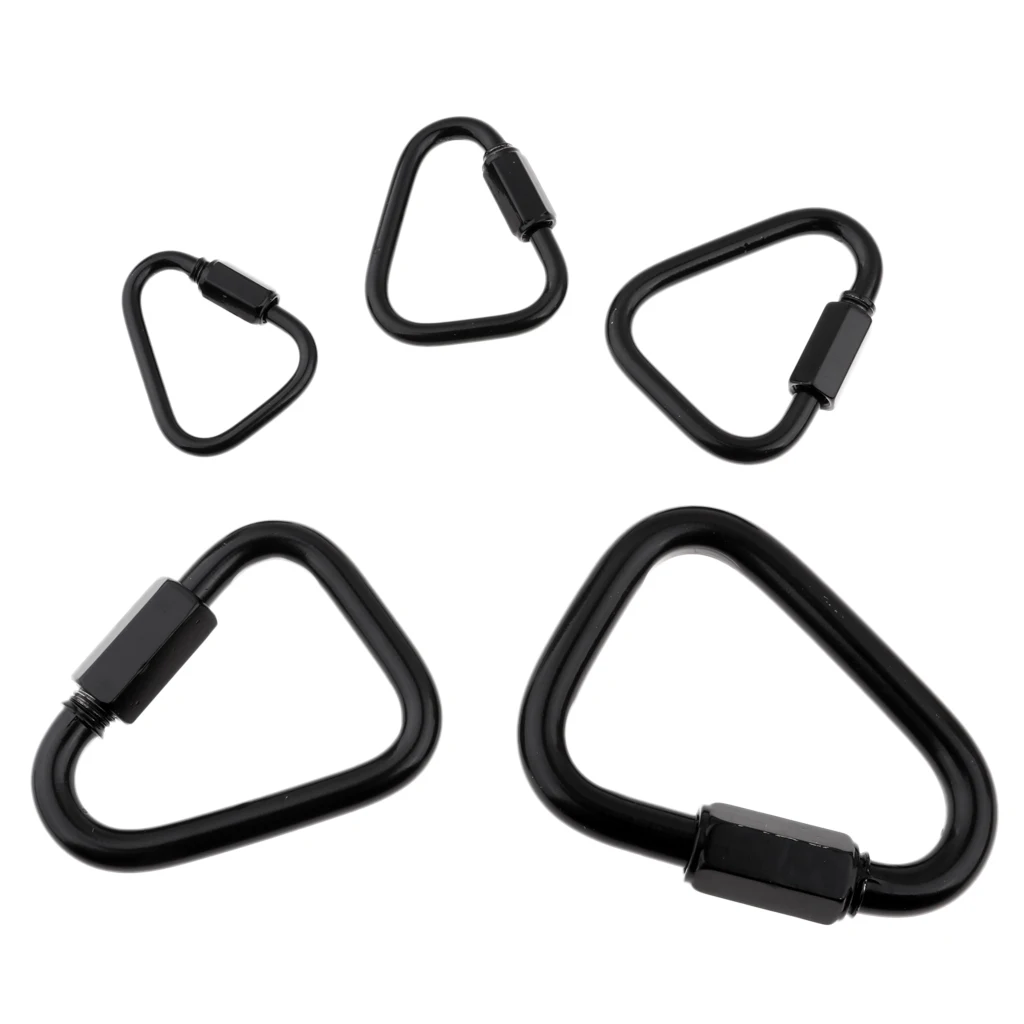 Screw Lock Carabiners Keychain Clip for Hammock Camping Backpack Dog Leash Carabiner Locking Keychain Climbing Accessories