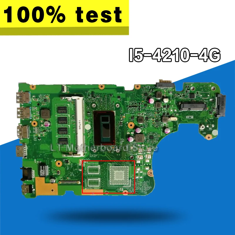 

X555LA REV:2.0 I5-4210 4GB RAM motherboartd for ASUS X555LI F555L K555L X555L laptop motherboardX555L rev3.1/3.3/3.0 motherboard