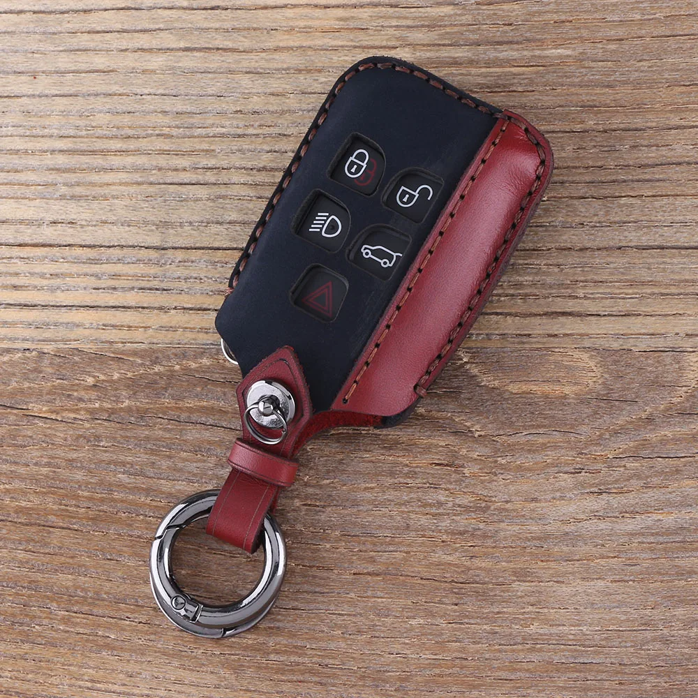 Чехол для ключей KEYYOU, брелок для ключей от автомобиля, брелок для Land Rover Range Rover Evoque, чехол для ключей с 4 5 кнопками, кожаный чехол для ключей - Количество кнопок: Color 3