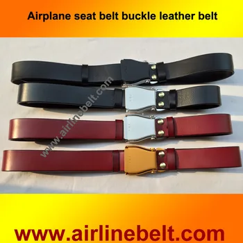 

Free shipping airline aircraft airplane seat belt buckle belt men strap fashion genunine italy quality leather belt for jeans