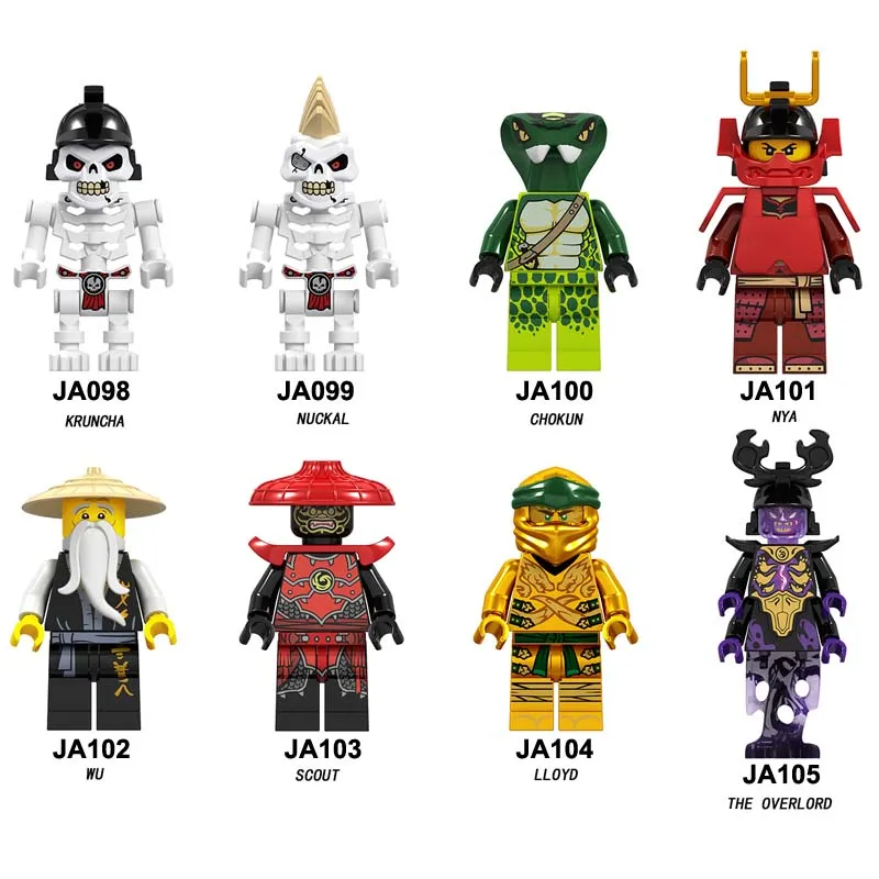 

Single Model Building Blocks Ninja Series Action Figure KRUNCHA NUCKAL CHOKUN NYA WU SCOUT LLOYD Kids Toys for children