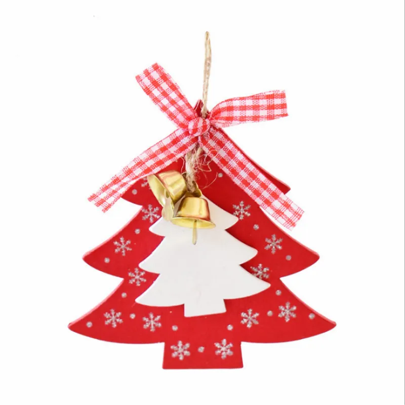 Christmas Wooden XMAS Tree Pentagram Style Pendant Ornaments Decorations Hanging Gifts Home Decor | Дом и сад