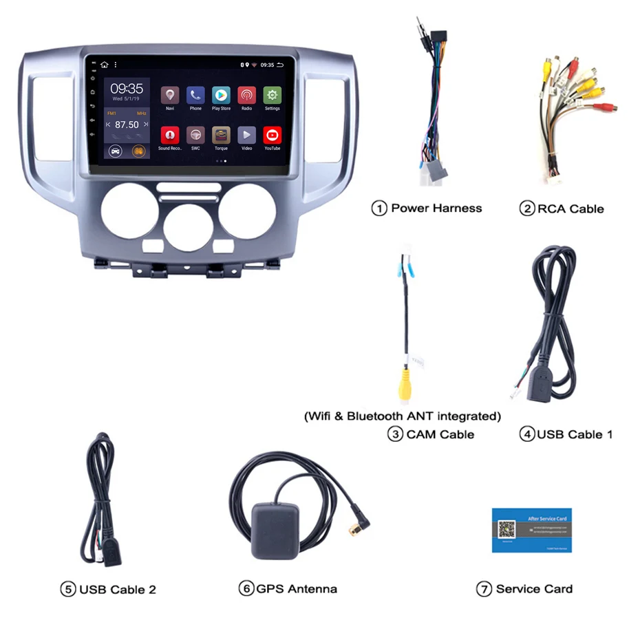 Excellent 9 inch 2.5D IPS HD multi-touch screen Android8.1 2G RAM 32G ROM NAVI with Bluetooth USB WIFI SWC For Nissan NV200 2014-2018 2