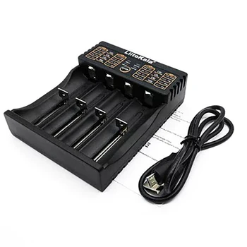 

Liitokala Lii-402 USB Micro DC 5V 2A 4Slots 18650/26650/16340/14500 Battery Charger lithium NiMH battery for 3.7V AA AAA SC