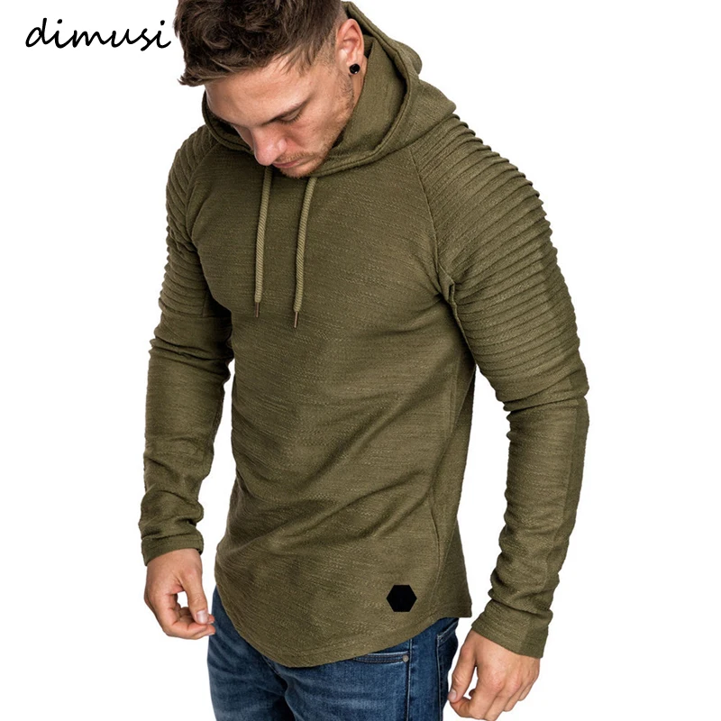  DIMUSI Brand Fashion Mens Hoodies Men Solid Color Hooded Slim Sweatshirt Mens Hoodie Hip Hop Hoodie