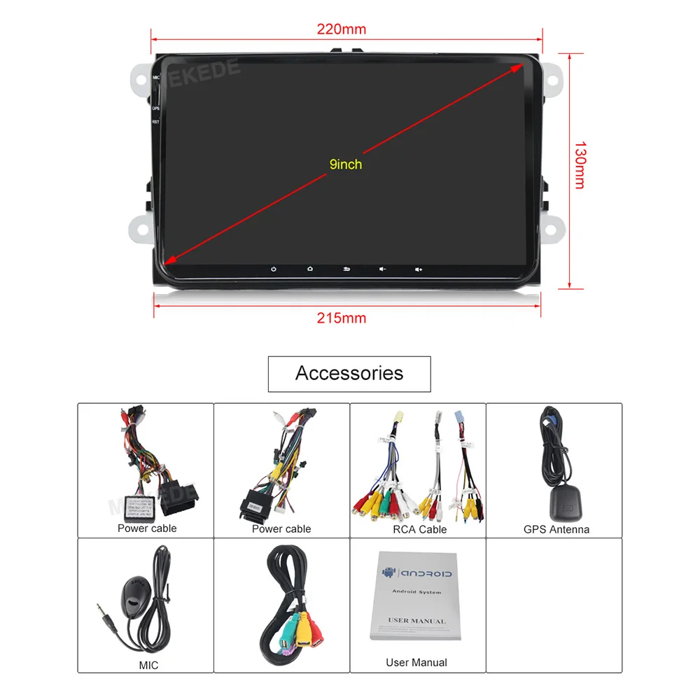 Mekede PX30 DSP+ ips android 9,0 автомобильный мультимедийный плеер навигация gps DVD для VW/Golf/Tiguan/Skoda/Fabia/Rapid/Seat/Leon wifi BT