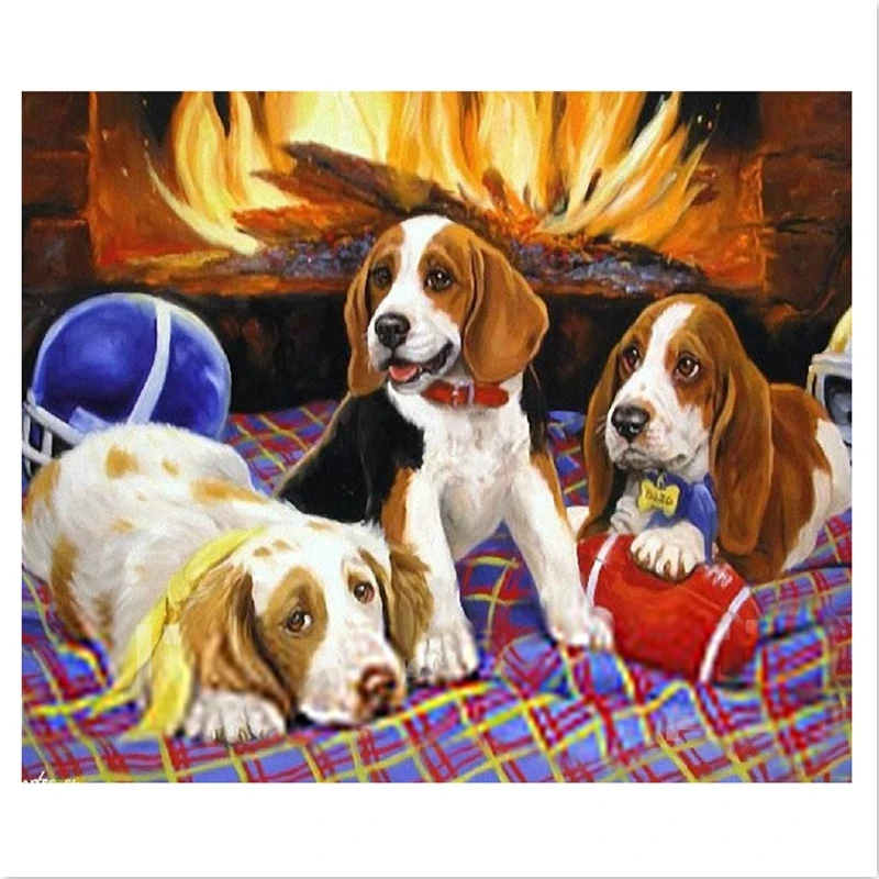 

The dog dog figure Cross diamond rhinestone stick Diamond cross-stitch kits Decoration Wall sticker Painting square Needlework