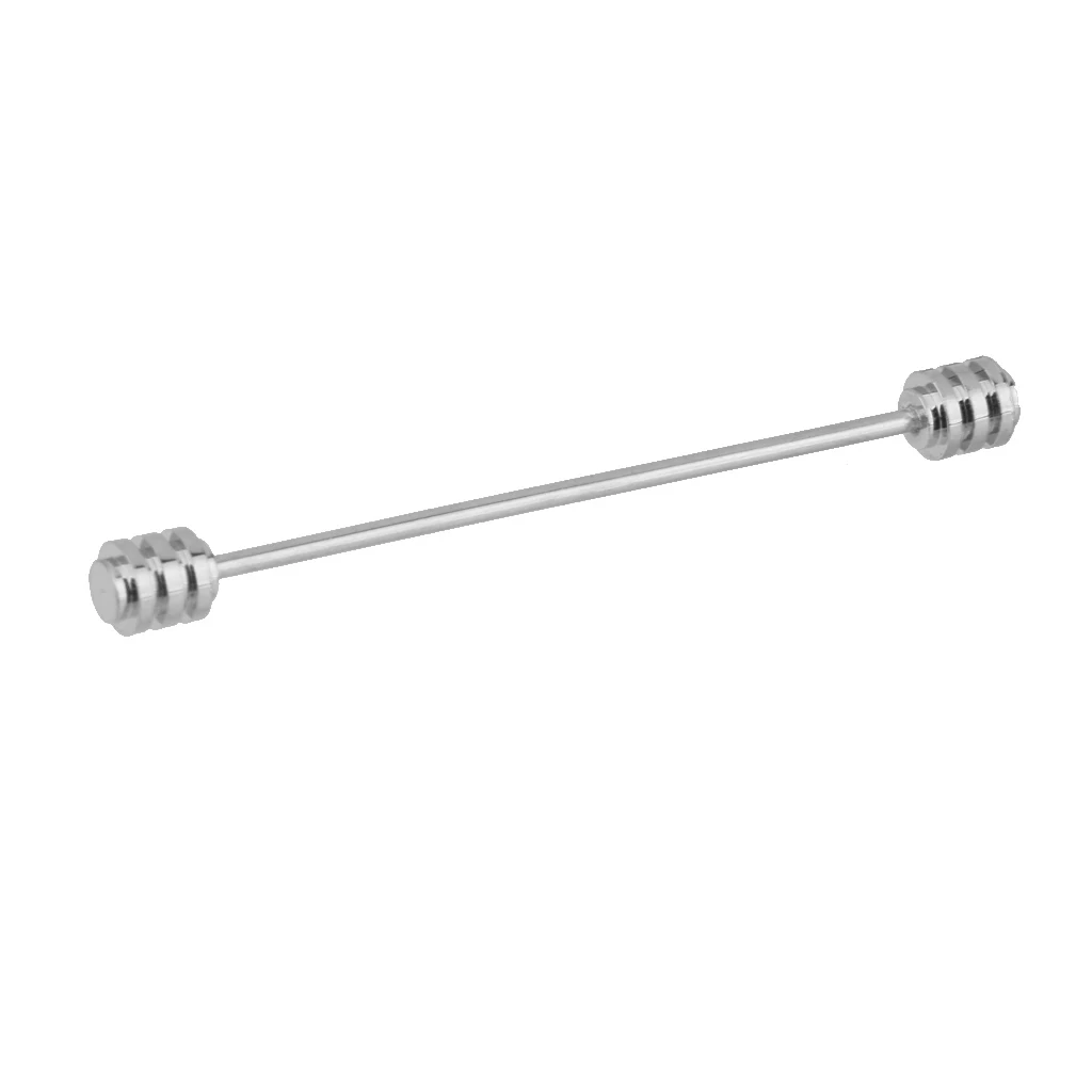 2 Pieces Barbell Pin Collar Lapel Tie Bar Mens Wedding Stick Clip Badge Mens Suit Jewelry