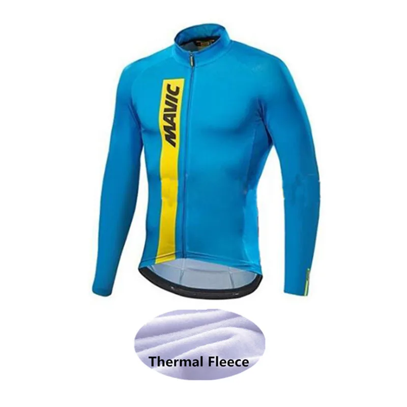 Kopen Mavic 2018 Winter Thermische Fleece mannen Wielertrui Lange Mouw Fietsen Kleding bike Ademende kleding Outdoor sport shirt