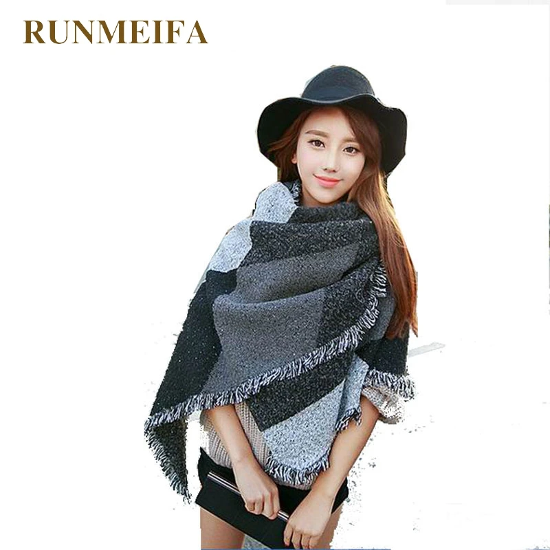 

2019 New Designer Fashion Magic Cashmere Winter Scarf Women Long pashmina Scarves shawls and wraps Female Stole bufanda blanket