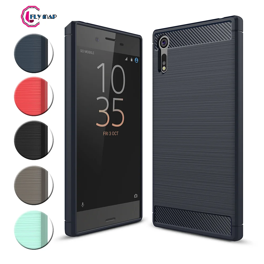TPU Case for Sony Xperia XZ F8332 F8331 Soft Silicone Carbon Fibe Case Mobile Phone Cover for Sony Xperia X Z SO-01J 601SO Coque