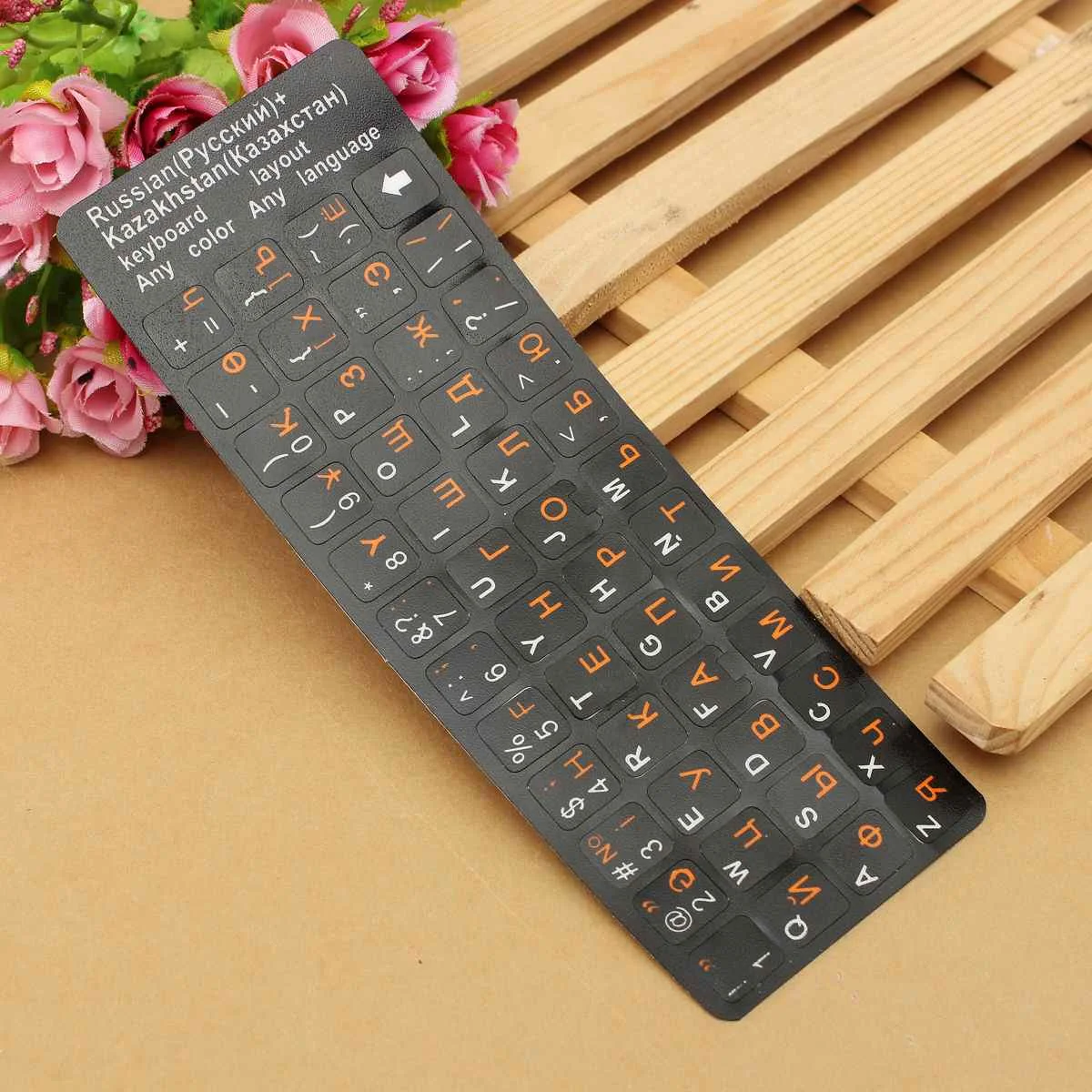 

Waterproof Laptop Keyboard Stickers Clear Russian Keyboard Sticker Black Russian Language Key Board Layout Letter Sticker Film