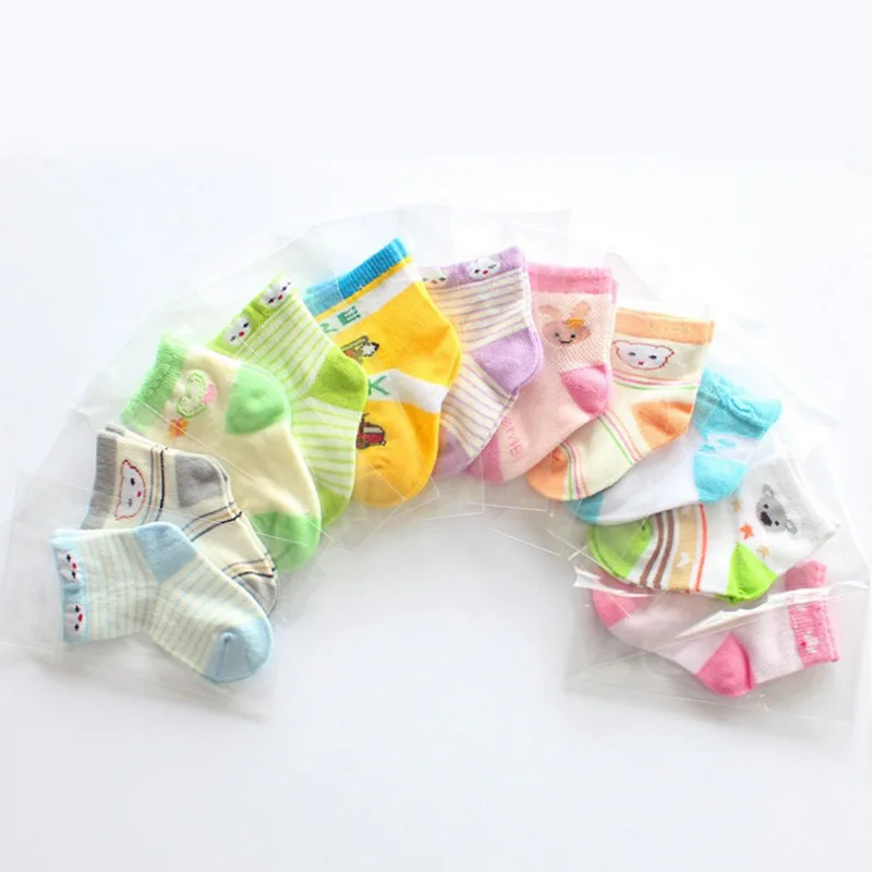 

10 Pair/lot new baby children's socks for 0-3 years old cute cotton baby socks