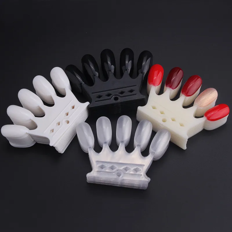 

2019 Crown Nail Tips Clear White Natural Black 2.2*1.2cm Ultra-thin Breathable False Nail Tip For Nails Art Fake Nails Tips Set#