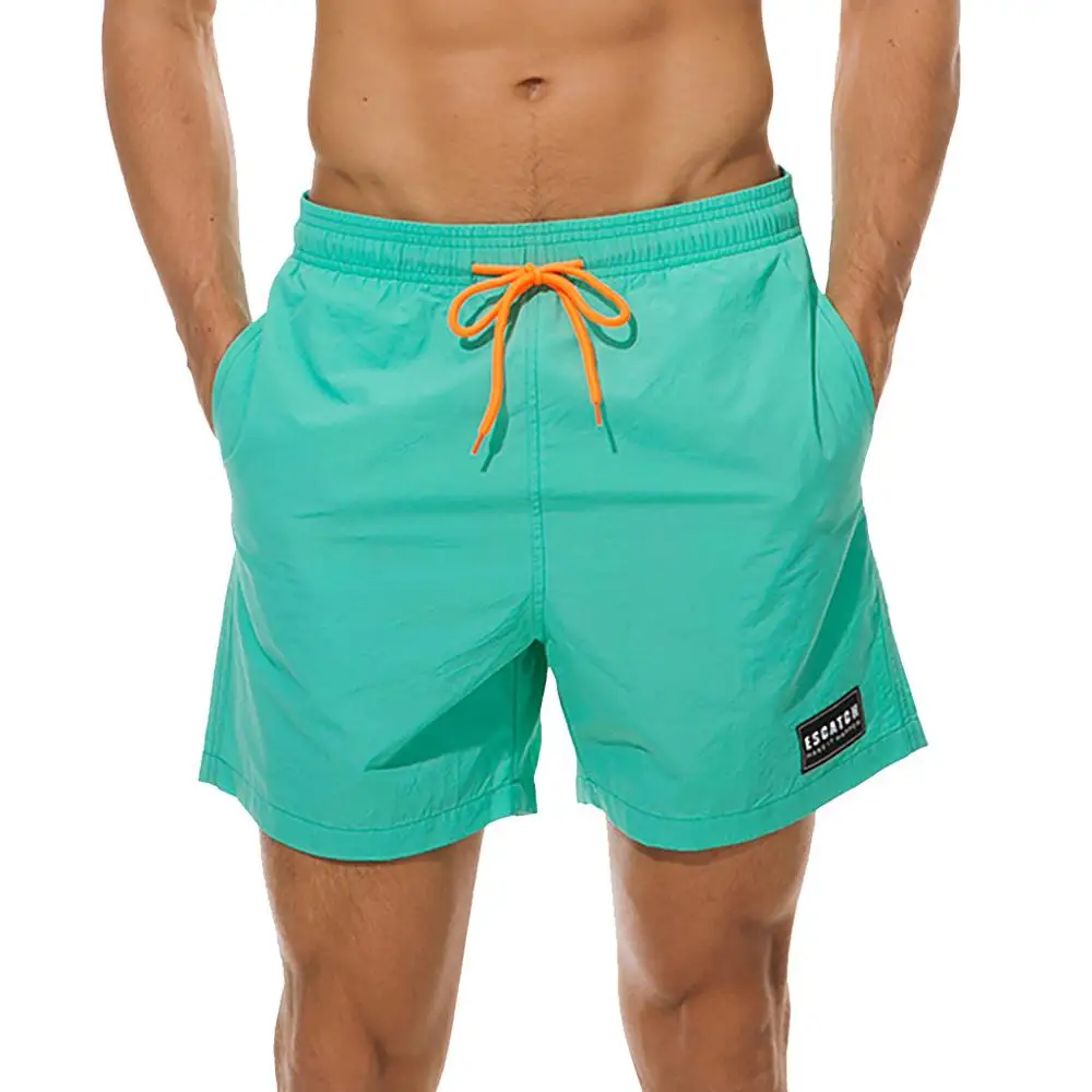 Большой Размер 3XL, мужские плавки, шорты для фитнеса, боксеры, шорты для досуга, спортивные плавки, штаны, купальники, stroj capielowy, новинка# D - Color: Green