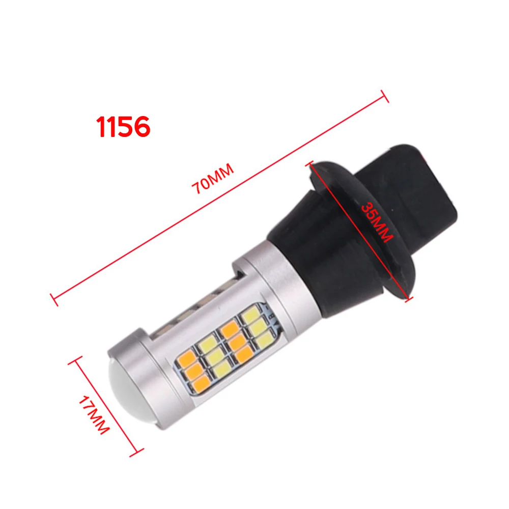 2 шт. 1156/7440 2835SMD 42 светодиодный двойной Цвет сигнала Обратный DRL свет код автомобиля Светодиодный лампа 42SMD сигнальная лампа фары Противотуманные фары