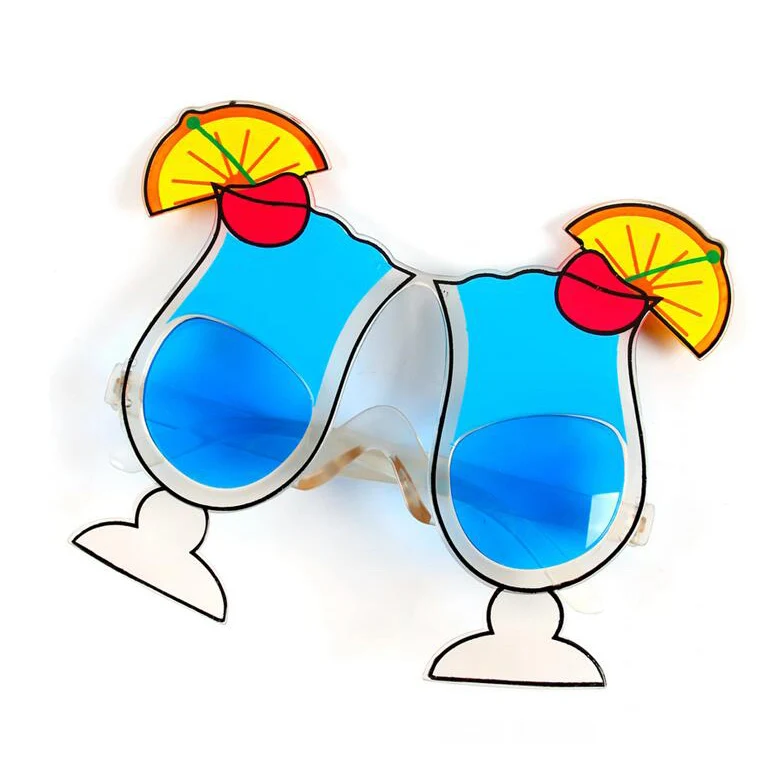 PATIMATE пляжные вечерние Новинка Фламинго декорации на свадьбу, вечеринку Декор ананас солнцезащитные очки в гавайском стиле прикольные очки товары для праздника - Цвет: Drink Cup Glasses