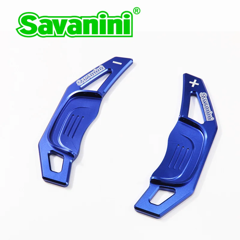 Savanini весло сдвига рулевого колеса для VW Golf GTI R MK7 GTI и Scirocco и Sagitar GLI- авто - Цвет: Синий