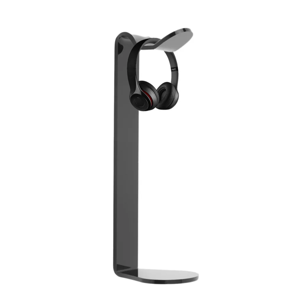 

Universal Acrylic Earphone Headset Hanger Holder Headphone Desk Display Stand Fashion Display For Headphones Bracket 2 Colors